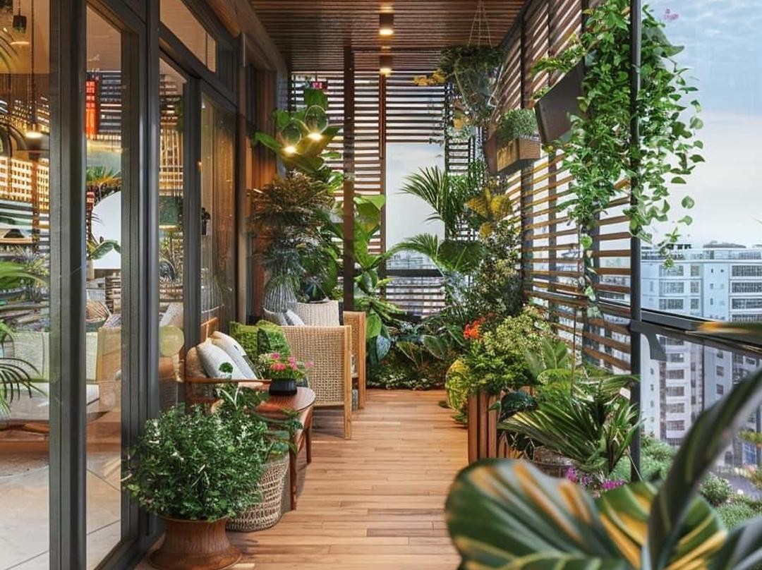 10 MẪU THIẾT KẾ TRANG TRÍ CÂY XANH TẠI BAN CÔNG NHÀ ỐNG 3 TẦNG HIỆN ĐẠI